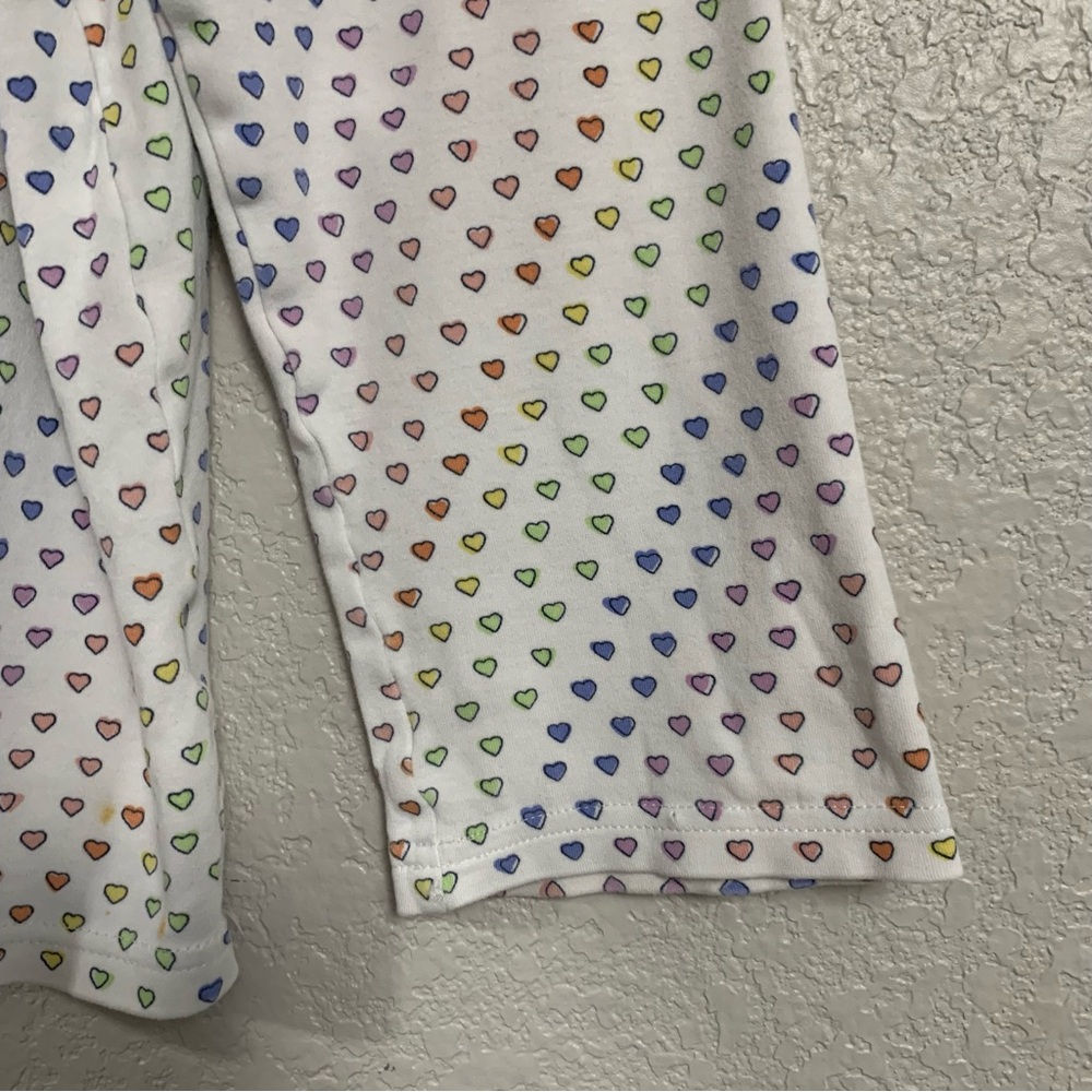 Roller Rabbit Pajama PJ Top Womens L Disco Hearts Henley 3/4 Sleeve Rainbow - Picture 7 of 15
